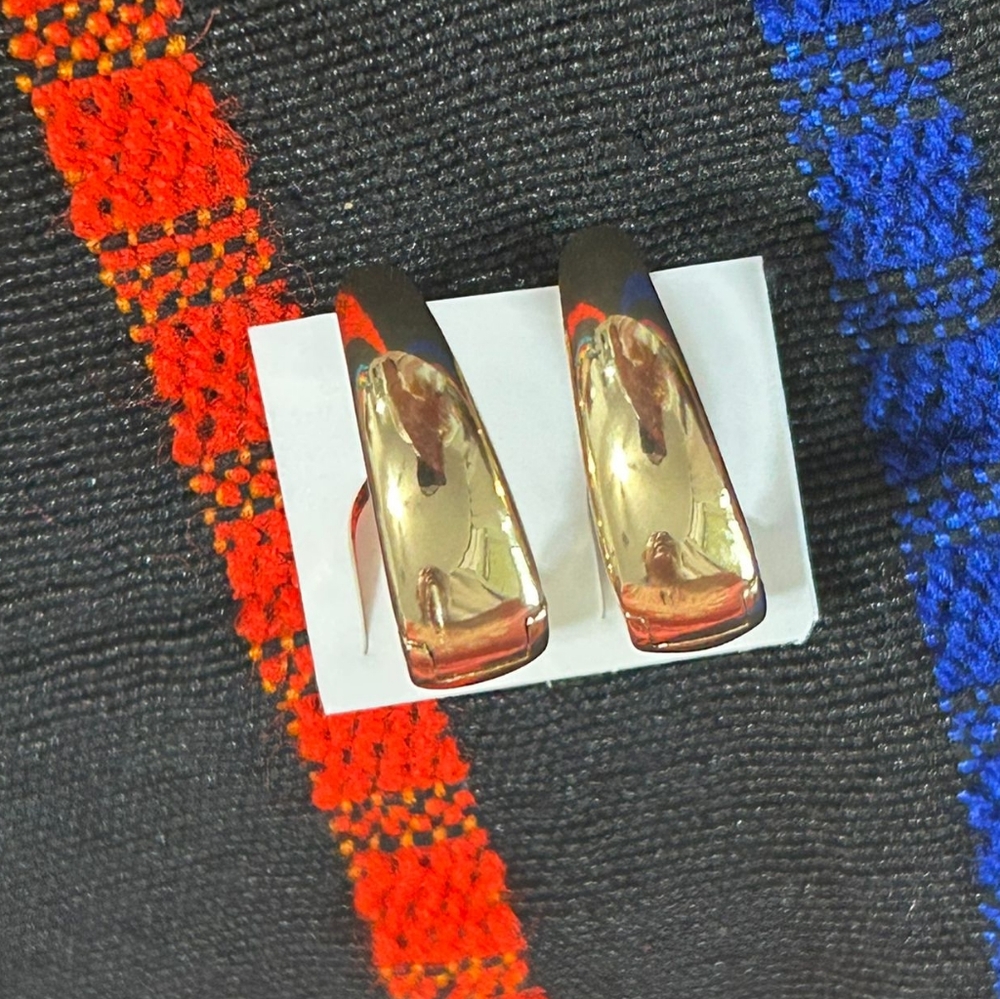 Gold Plated Hoop Earrings New